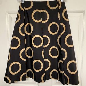 Banana Republic Black Pleaded Round Skirt - Size 16